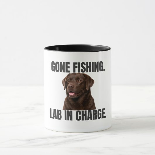 Gone Fishing Lab in Charge Mug マグカップ (中央)