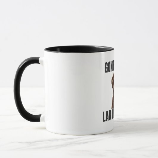 Gone Fishing Lab in Charge Mug マグカップ (左)
