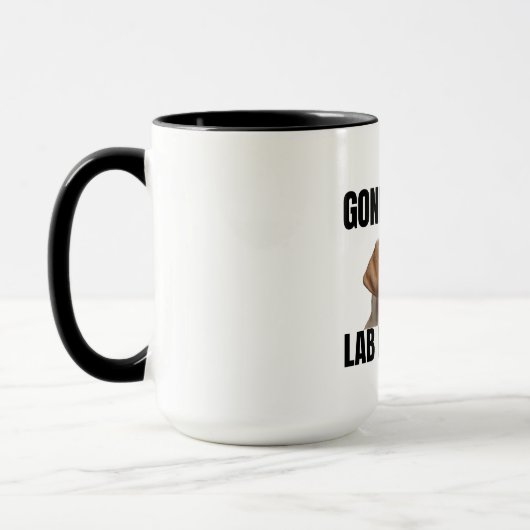 Gone Fishing. Lab in Charge. Mug マグカップ (左)
