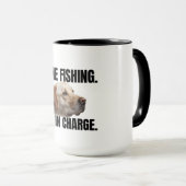 Gone Fishing. Lab in Charge. Mug マグカップ (正面右)