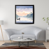 Gone Fishing | Lake Airy Watercolor Peaceful ポスター
