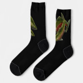Gone Fishing Socks Coho Salmon Art Socks ソックス (左)
