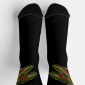 Gone Fishing Socks Coho Salmon Art Socks ソックス (上部)