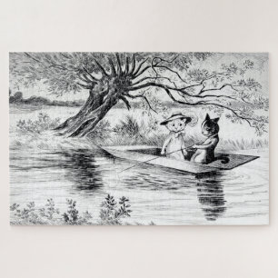 Gone Fishing with Lover, Louis Wain ジグソーパズル