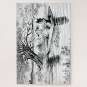 Gone Fishing with Lover, Louis Wain ジグソーパズル (縦)