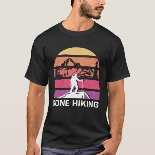 Gone Hiking Mountain Hiker Summit Trail Couple Goa Tシャツ (正面)