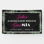 Gone MIA Miami Bachelorette Party Vinyl Banner 横断幕 (横)