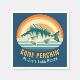 Gone Perching at the Lake House Birthday Sticker スタンダードカクテルナプキン