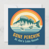 Gone Perching at the Lake House Birthday Sticker 招待状 (正面)