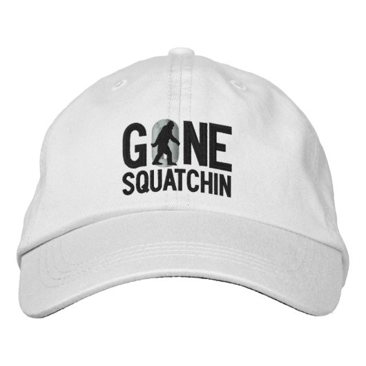 GONE SQUATCHINまたは刺繍キャップ 刺繍入りキャップ (正面)