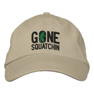 GONE SQUATCHINまたは刺繍キャップ 刺繍入りキャップ