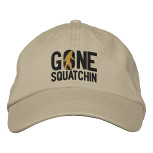 GONE SQUATCHINまたは刺繍キャップ 刺繍入りキャップ
