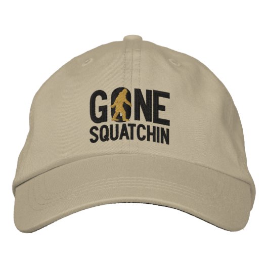 GONE SQUATCHINまたは刺繍キャップ 刺繍入りキャップ (正面)