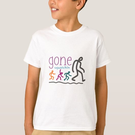 Gone Squatchin Cartoon Tシャツ (正面)