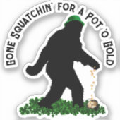 Gone Squatchin' on St. Patrick's Day シール (正面)