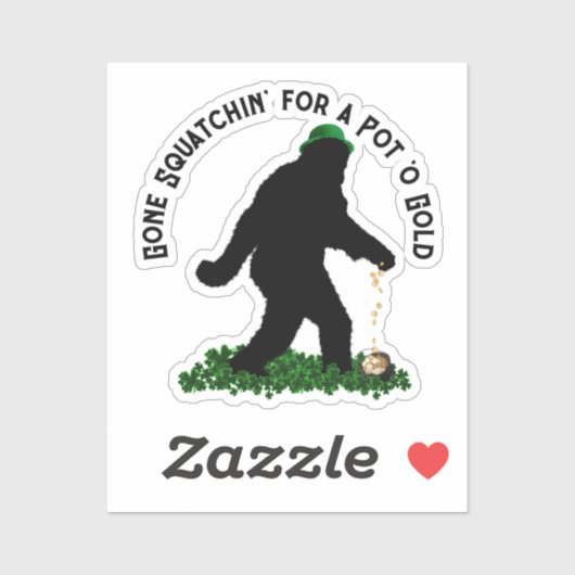 Gone Squatchin' on St. Patrick's Day シール (シート)