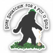 Gone Squatchin' on St. Patrick's Day シール (正面)