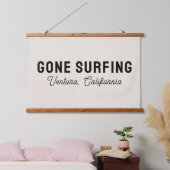 Gone Surfing Custom Beach House Decor 吊り下げ型タペストリー (寝室)
