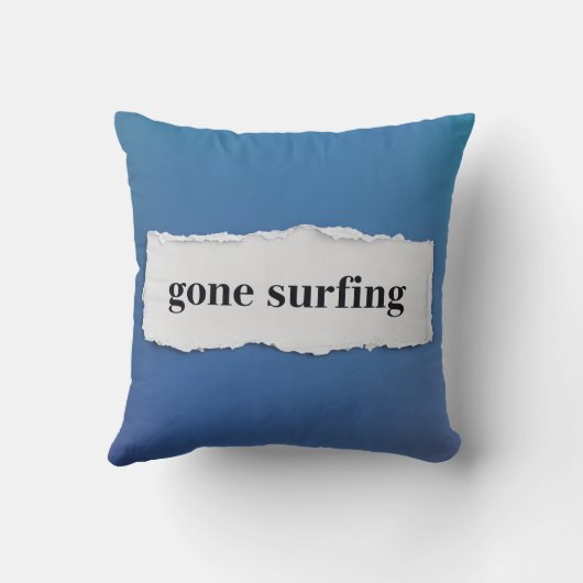 gone surfing, into the blue クッション (裏面)