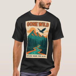Gone Wild | Retro Mountain Adventure Tシャツ
