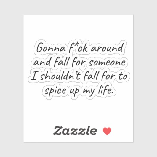 Gonna Fall for the Wrong Person – Spicy Life Humor シール (シート)
