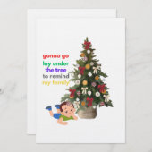 Gonna Go Lay Under The Tree to Remind My Family 招待状 (正面/裏面)
