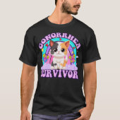 Gonorrhea Survivor Funny Cat Sarcastic Y2K Inappro Tシャツ (正面)