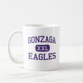 Gonzaga -イーグルス-大学-ワシントン州 コーヒーマグカップ (左)