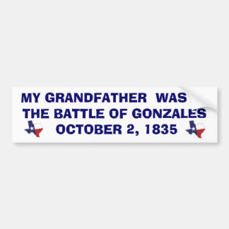 GONZALES - 1835年の戦い バンパーステッカー