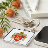 Gonzalez [スペインの]家紋* Keychain キーホルダー (正面右)