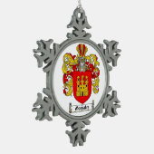 Gonzalez Family Crest スノーフレークピューターオーナメント (左)