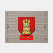 Gonzalez Historical Shield on Cobblestone ドアマット (正面)