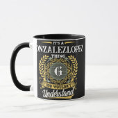GONZALEZLOPEZのものだから分かるまい マグカップ (左)