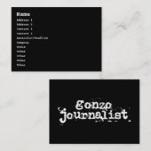 Gonzoジャーナリスト 名刺 (正面/裏面)
