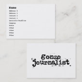 Gonzoジャーナリスト 名刺 (正面/裏面)