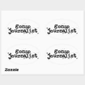 Gonzoジャーナリスト 楕円形シール (シート)