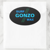 GONZO SURF WAXスタンプ(4) 楕円形シール (バッグ)