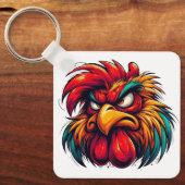 "Goober Furious Rooster" Double Sided Aluminum  キーホルダー (正面)