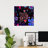 Good 感動的 Purple Classroomにフォーカス ポスター (ホームオフィス)