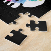 Good 日本の Luck Cat with Rainbow ジグソーパズル (側面)