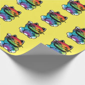 Good 日本の Luck Cat with Rainbow ラッピングペーパー (角)