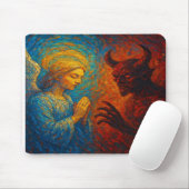 “Good and Evil – Abstract Angel and Demon Painting マウスパッド (マウス)