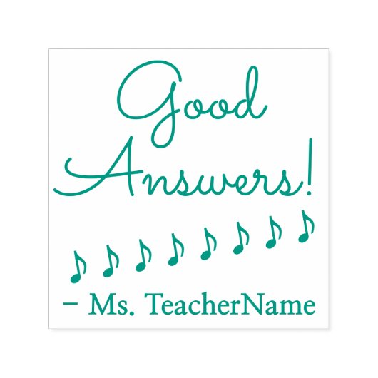 "Good Answers!" +インストラクター名ゴム印 セルフインキングスタンプ (デザイン)