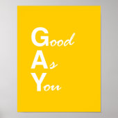 GOOD AS YOUゲイ ポスター (正面)