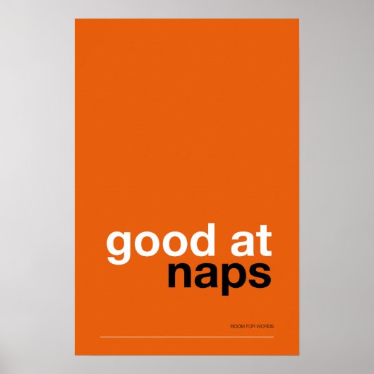 GOOD AT NAPS – Cozy Wall Art ポスター (正面)