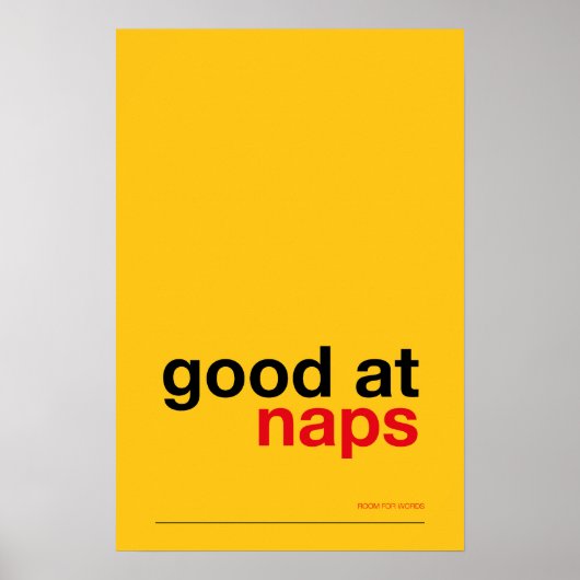 GOOD AT NAPS – Cozy Wall Art ポスター (正面)