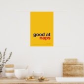 GOOD AT NAPS – Cozy Wall Art ポスター (キッチン)