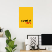 GOOD AT NAPS – Cozy Wall Art ポスター (ホームオフィス)