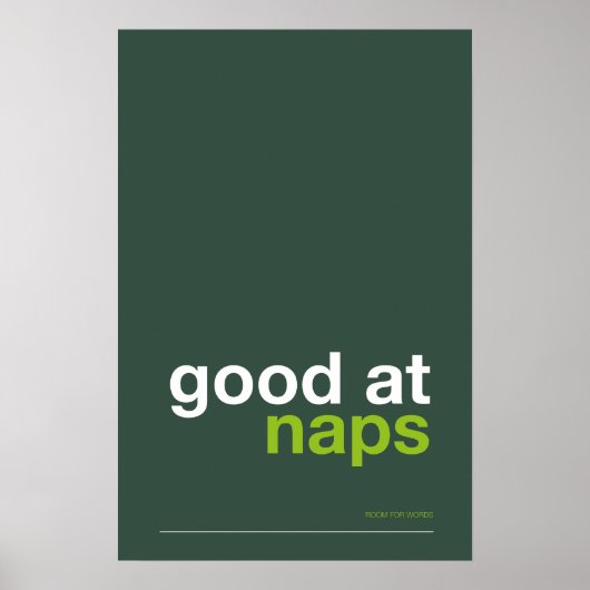 GOOD AT NAPS – Cozy Wall Art ポスター (正面)