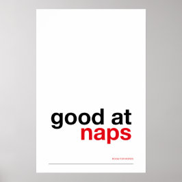 GOOD AT NAPS – Cozy Wall Art ポスター